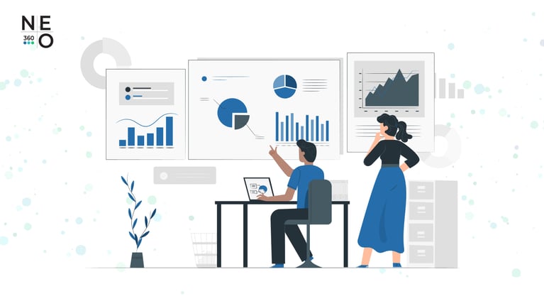 Healthcare Social Media Statistics in Singapore and Australia Vector - NEO360
