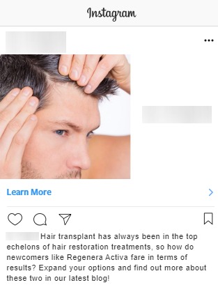 sample medical IG ad